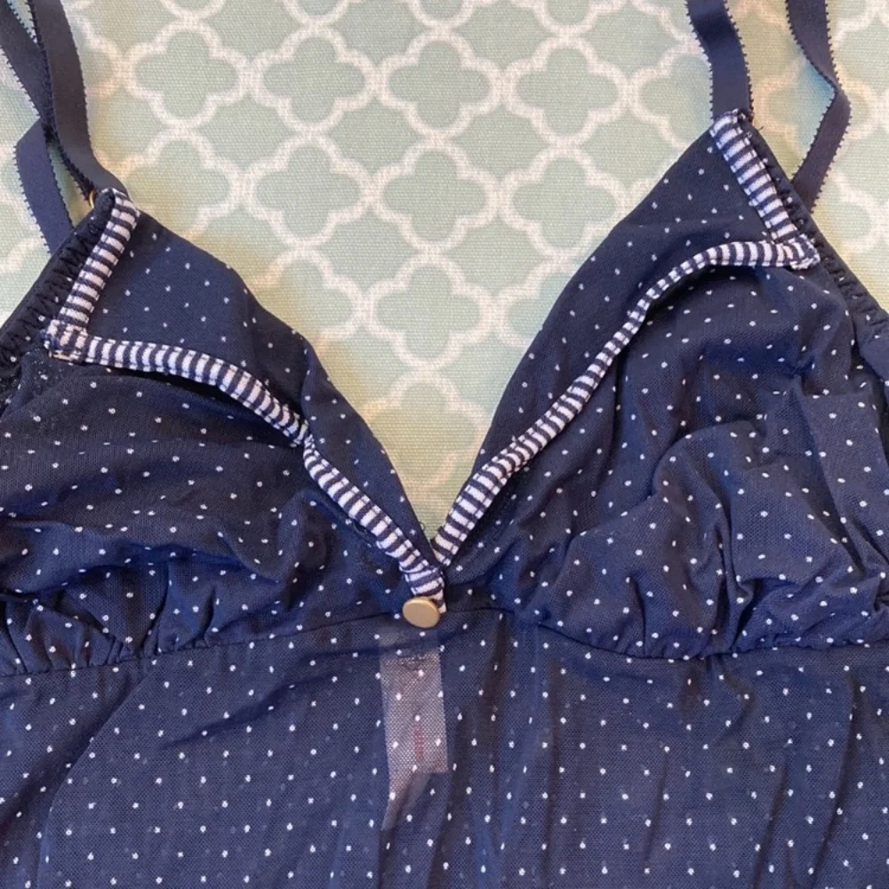 Gilligan & O’Malley Polka Dot Nautical Sleep Cami XL - Picture 3 of 8